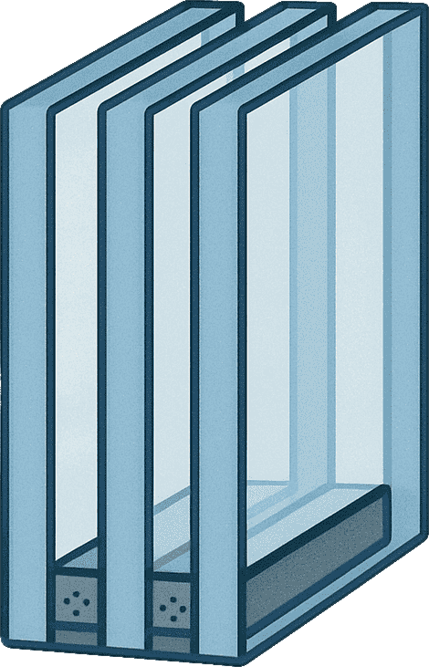 Triple glas